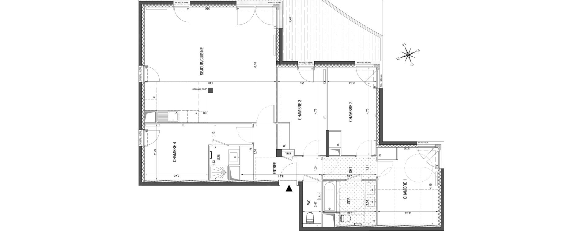 Appartement T5 de 116,21 m2 &agrave; Rueil-Malmaison L'arsenal