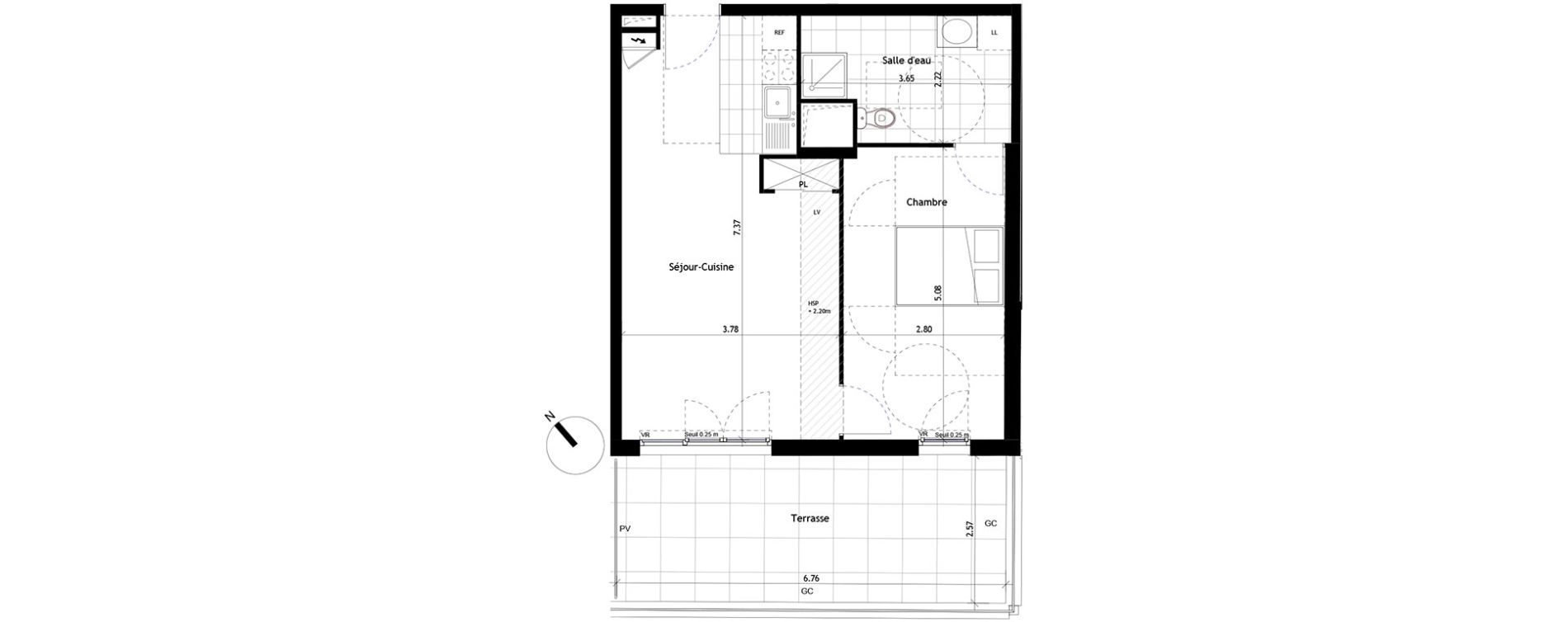 Appartement T2 de 47,15 m2 &agrave; Rueil-Malmaison Centre