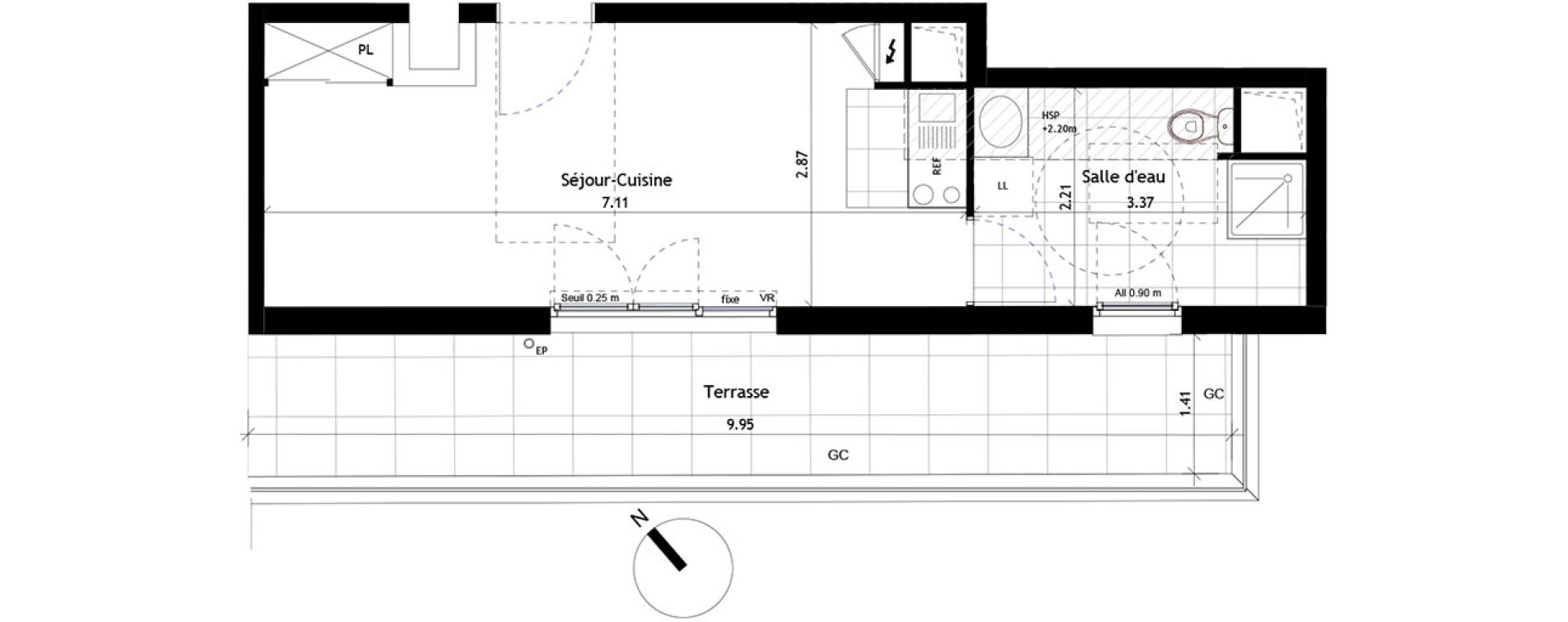 Appartement T1 de 26,13 m2 &agrave; Rueil-Malmaison Centre