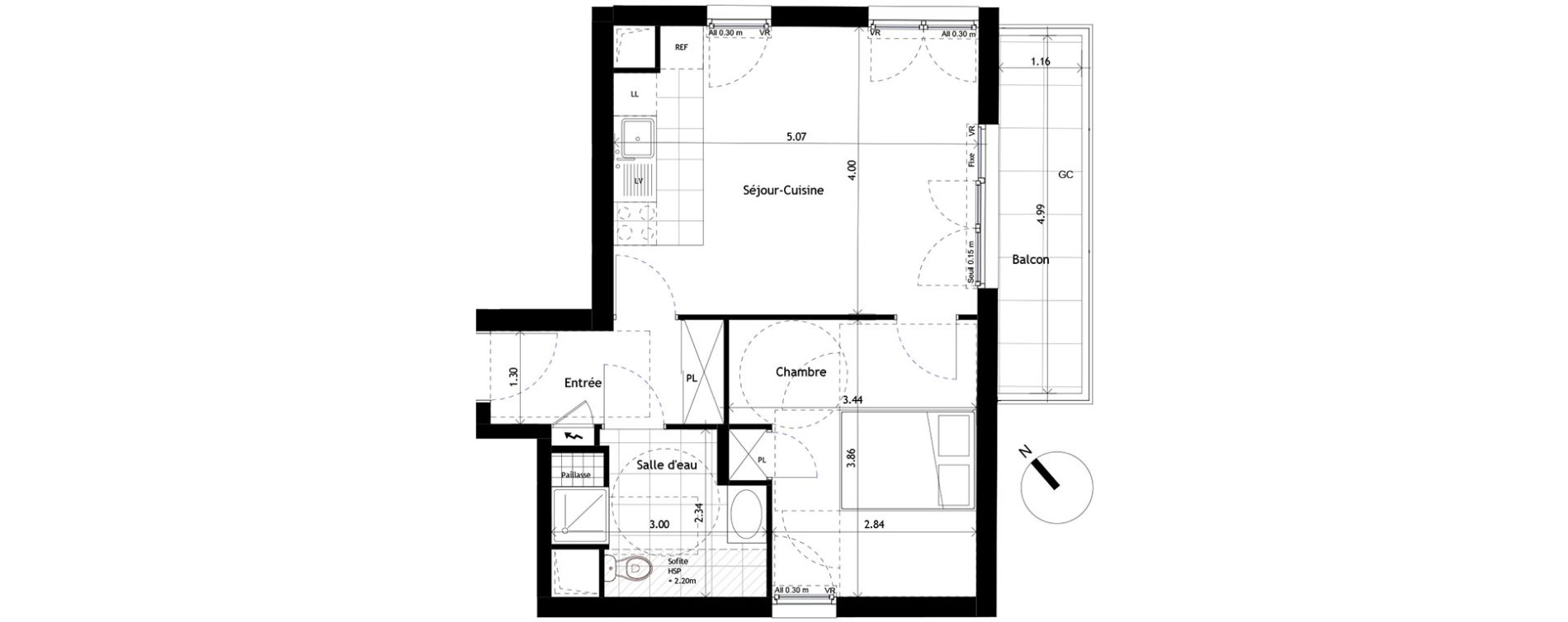 Appartement T2 de 43,00 m2 &agrave; Rueil-Malmaison Centre