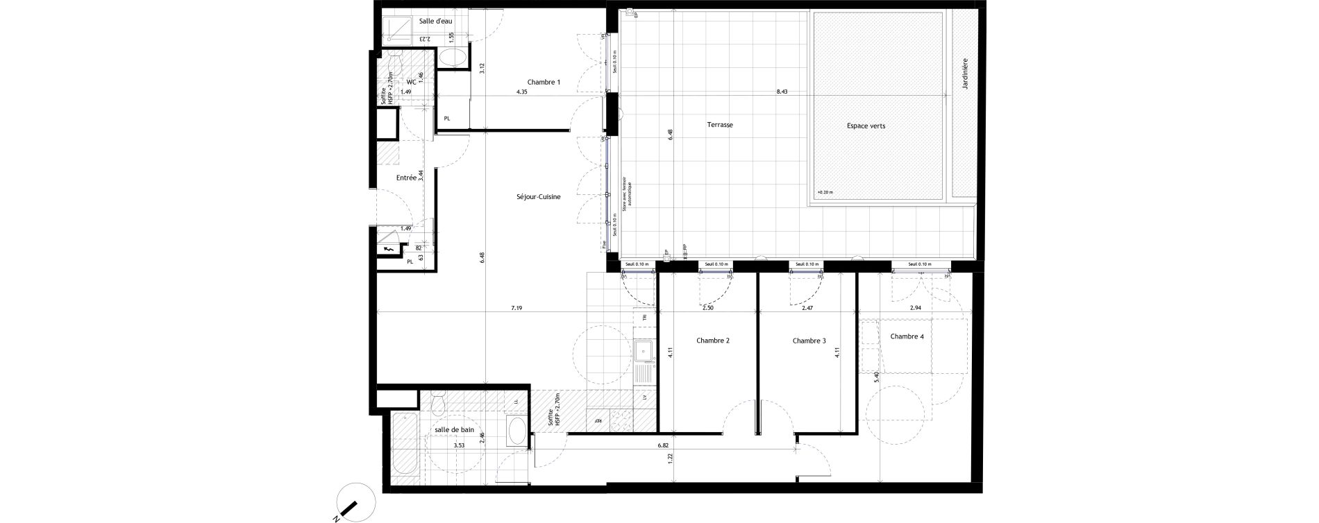 Appartement T5 de 118,00 m2 &agrave; Rueil-Malmaison Centre