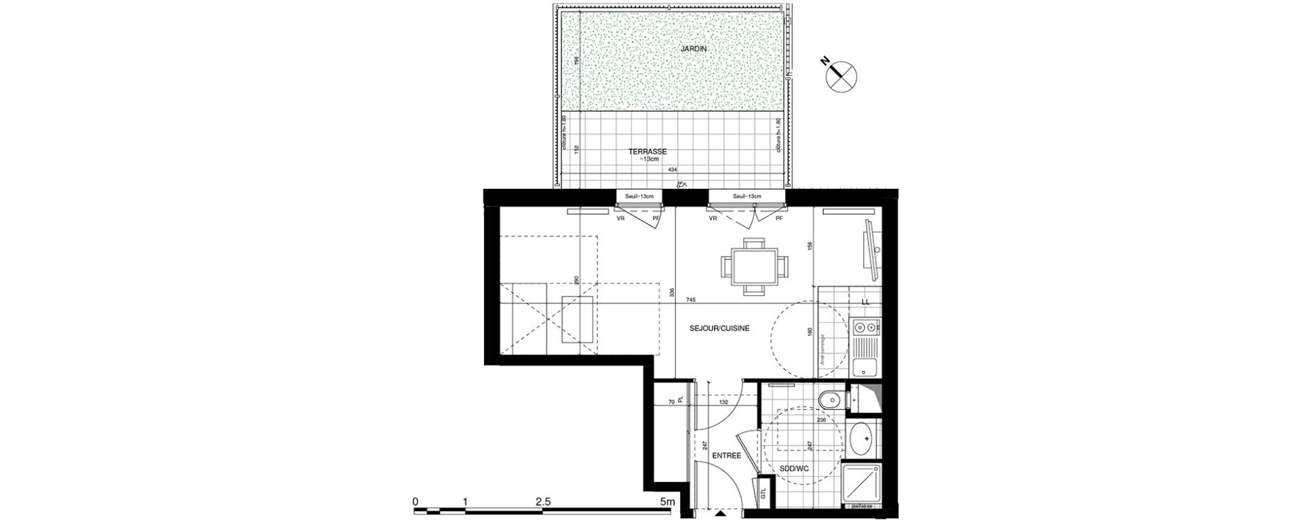 Appartement T1 de 33,40 m2 &agrave; Rueil-Malmaison Centre