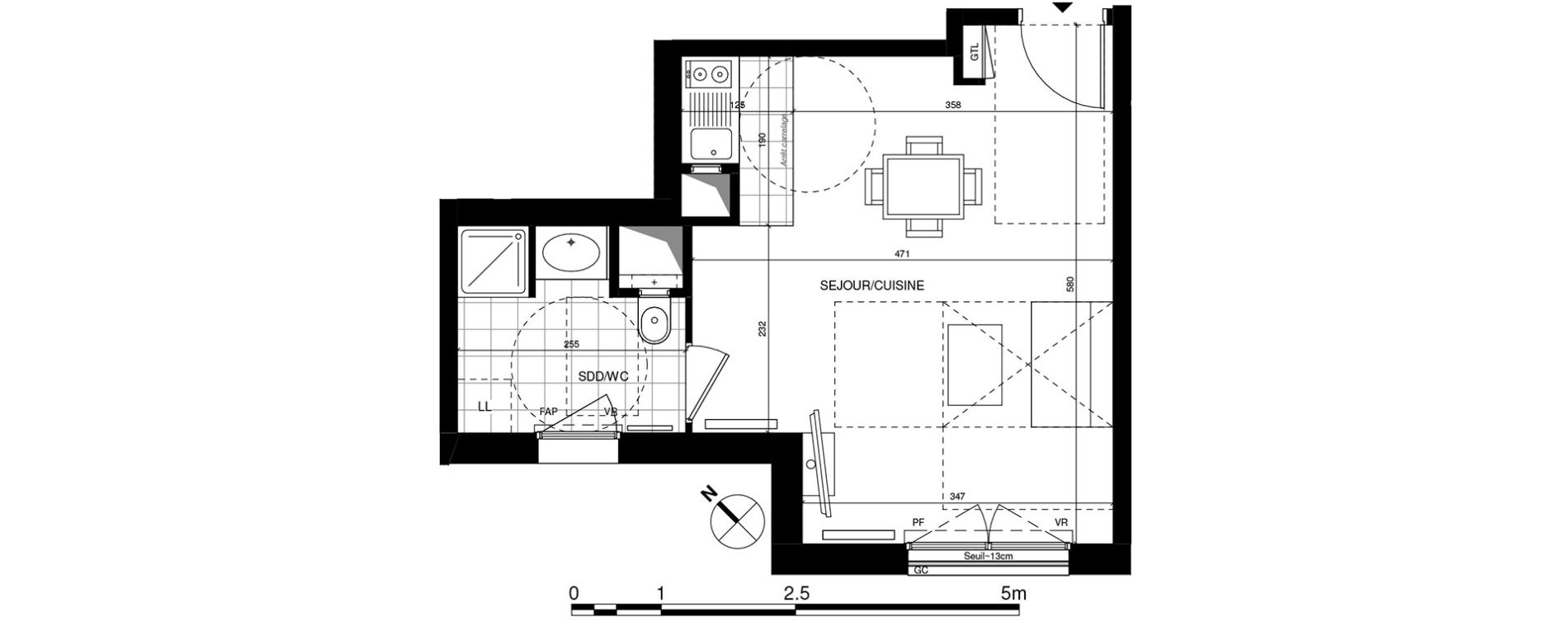 Appartement T1 de 29,50 m2 &agrave; Rueil-Malmaison Centre