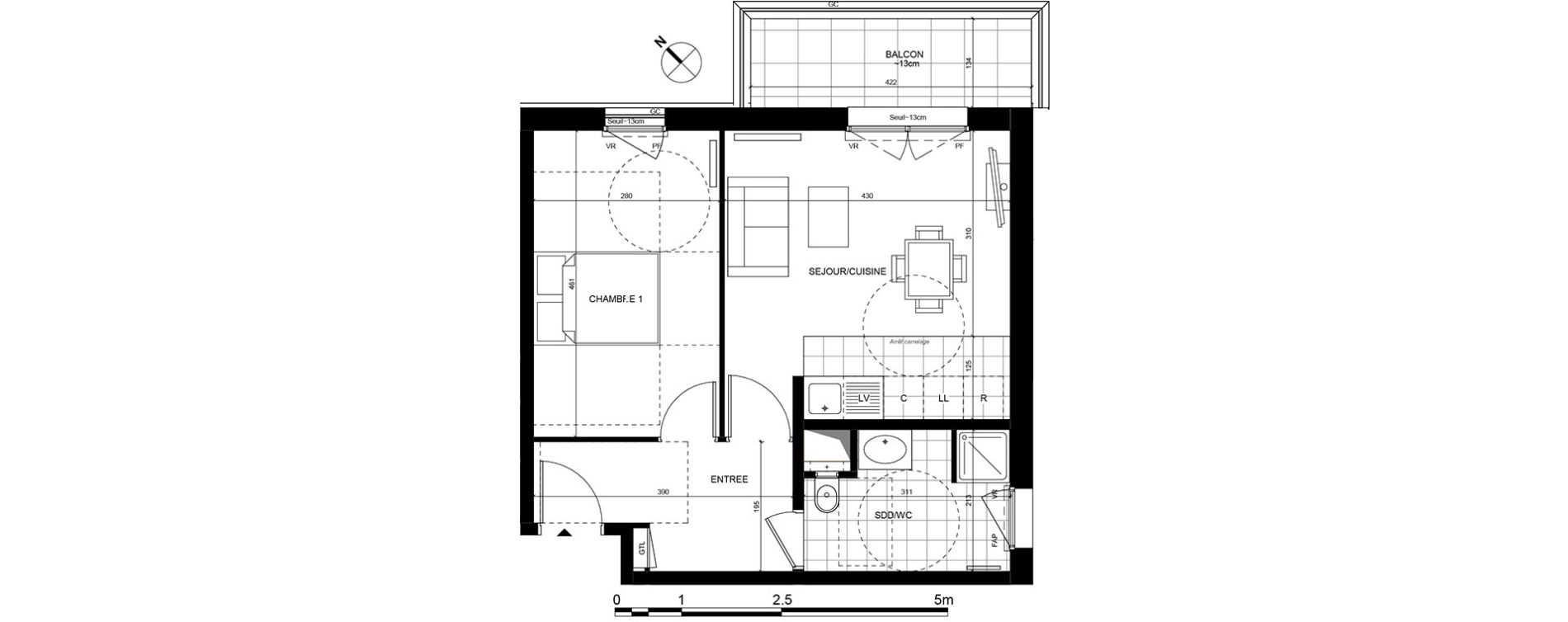 Appartement T2 de 44,00 m2 &agrave; Rueil-Malmaison Centre