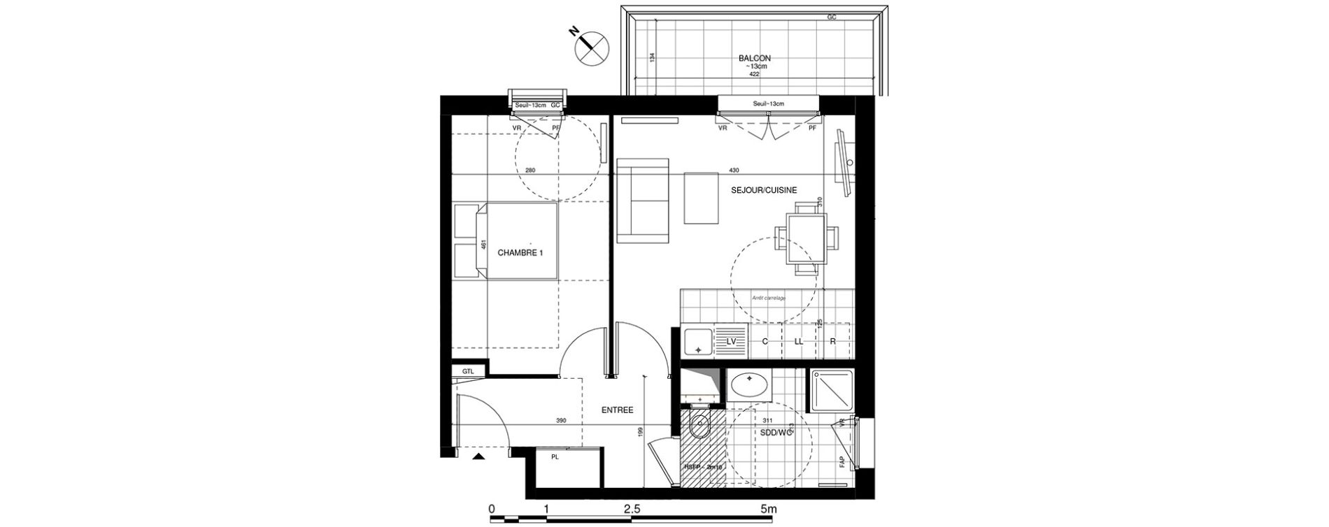 Appartement T2 de 44,00 m2 &agrave; Rueil-Malmaison Centre