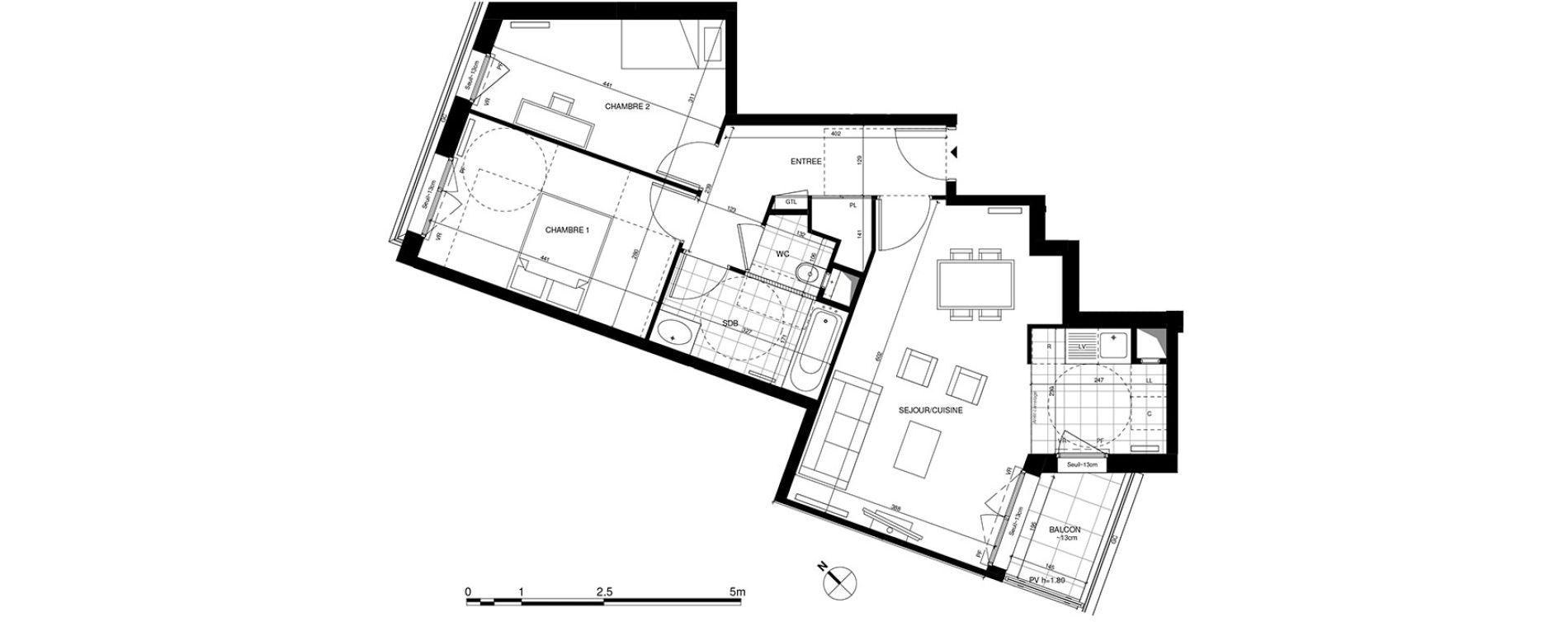 Appartement T3 de 65,60 m2 &agrave; Rueil-Malmaison Centre