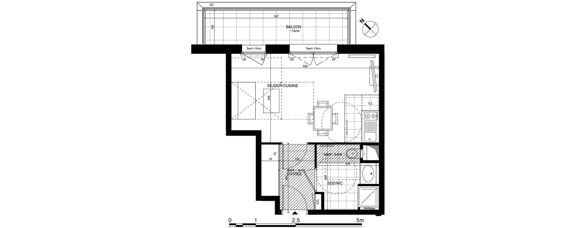 Appartement T1 de 27,90 m2 &agrave; Rueil-Malmaison Centre