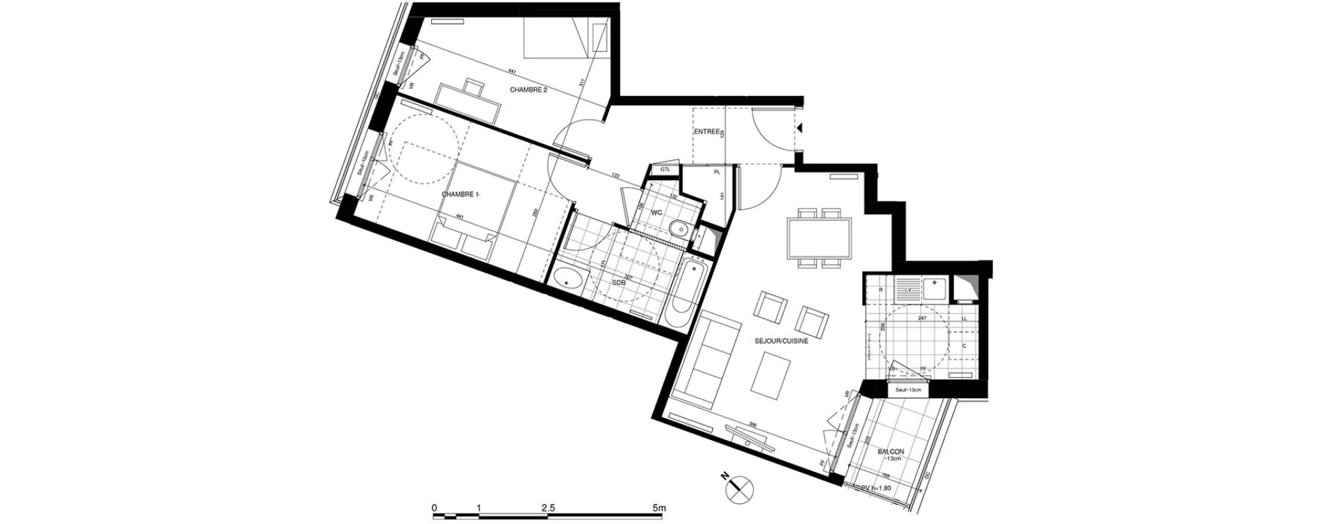 Appartement T3 de 65,60 m2 &agrave; Rueil-Malmaison Centre