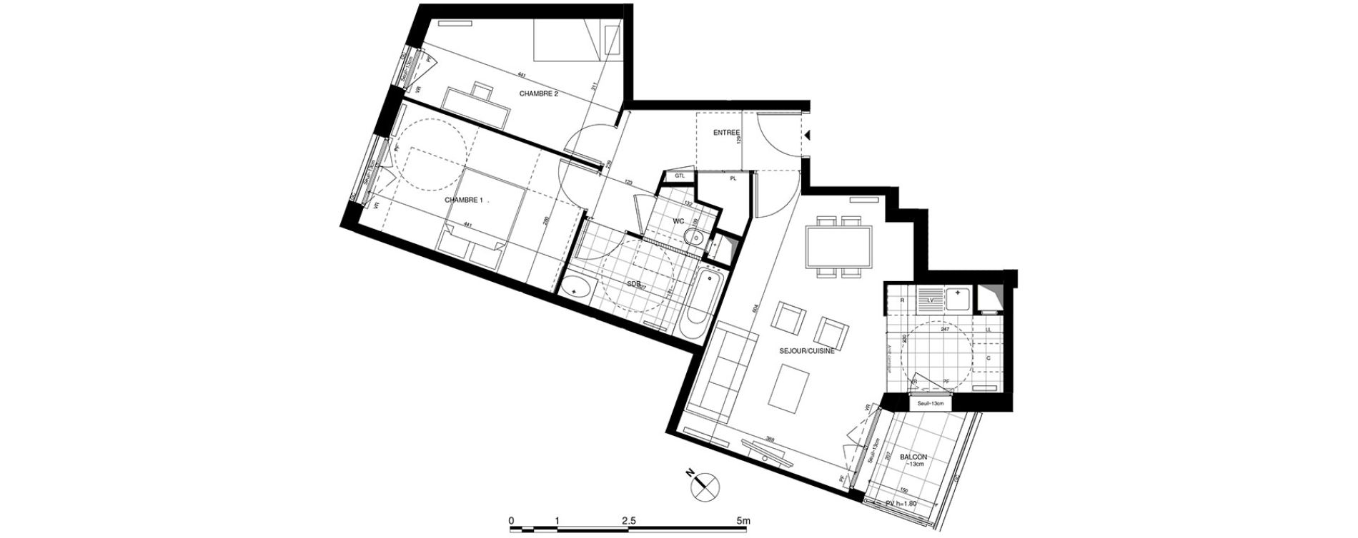 Appartement T3 de 64,70 m2 &agrave; Rueil-Malmaison Centre