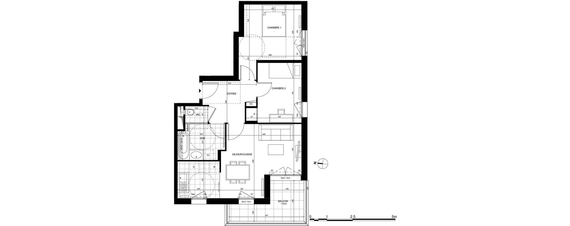 Appartement T3 de 57,90 m2 &agrave; Rueil-Malmaison Centre