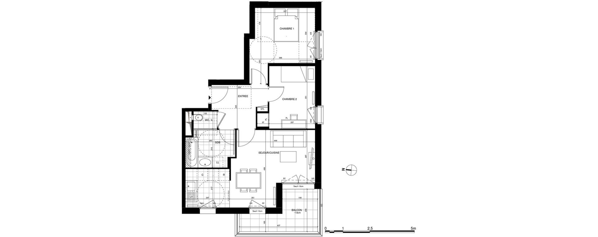 Appartement T3 de 57,40 m2 &agrave; Rueil-Malmaison Centre