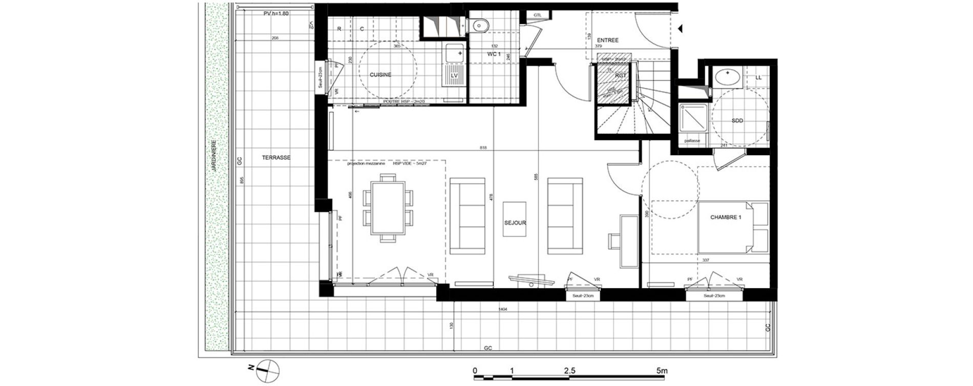 Appartement T5 de 119,20 m2 &agrave; Rueil-Malmaison Centre