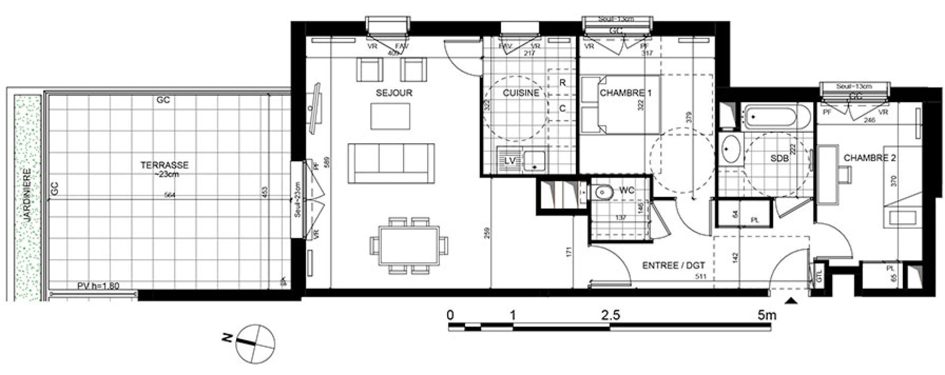 Appartement T3 de 72,90 m2 &agrave; Rueil-Malmaison Centre