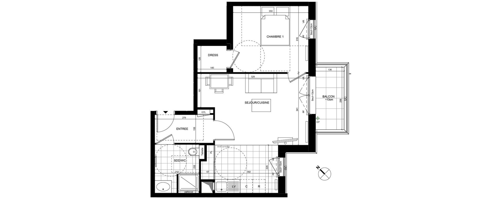 Appartement T2 de 46,20 m2 &agrave; Rueil-Malmaison Centre