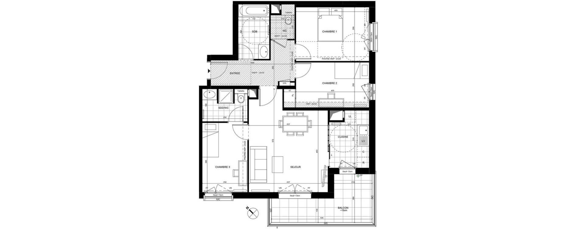 Appartement T4 de 79,70 m2 &agrave; Rueil-Malmaison Centre