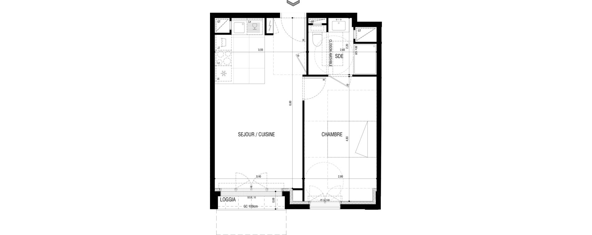 Appartement T2 de 40,03 m2 &agrave; Rueil-Malmaison Plaine - gare