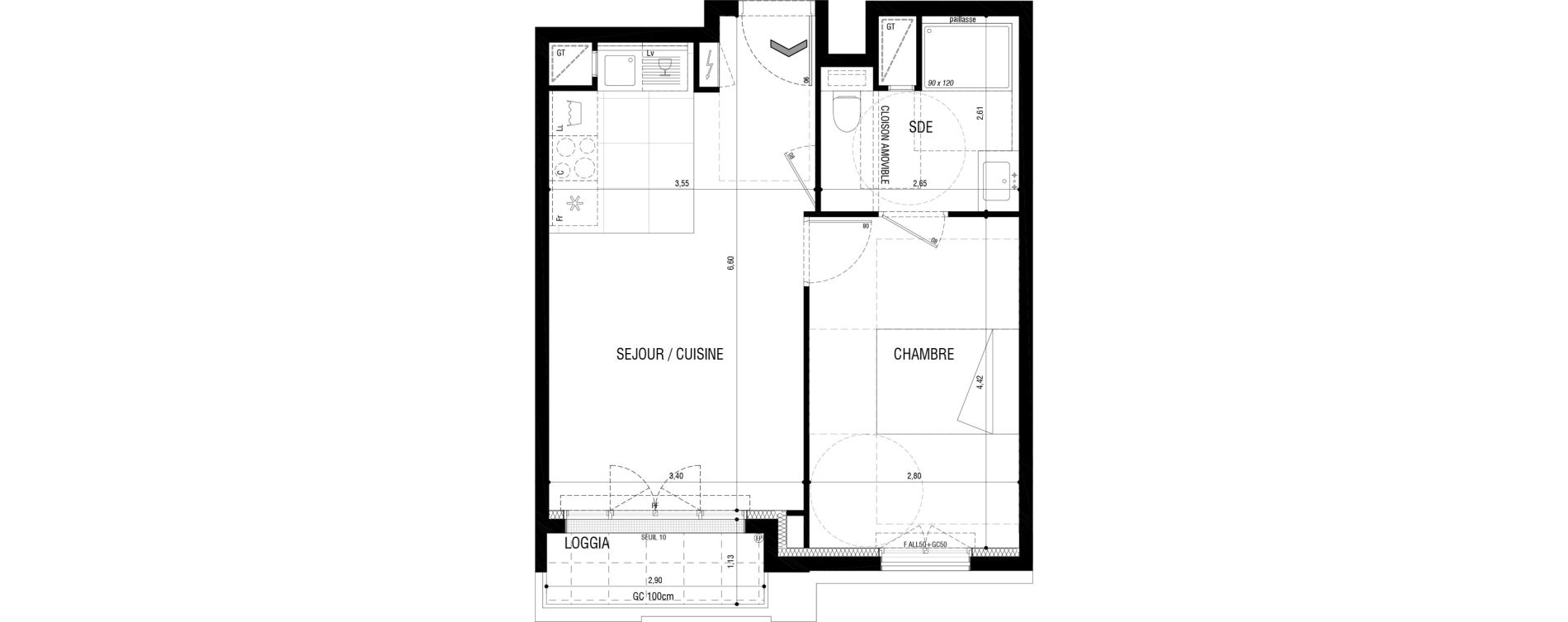 Appartement T2 de 39,31 m2 &agrave; Rueil-Malmaison Plaine - gare
