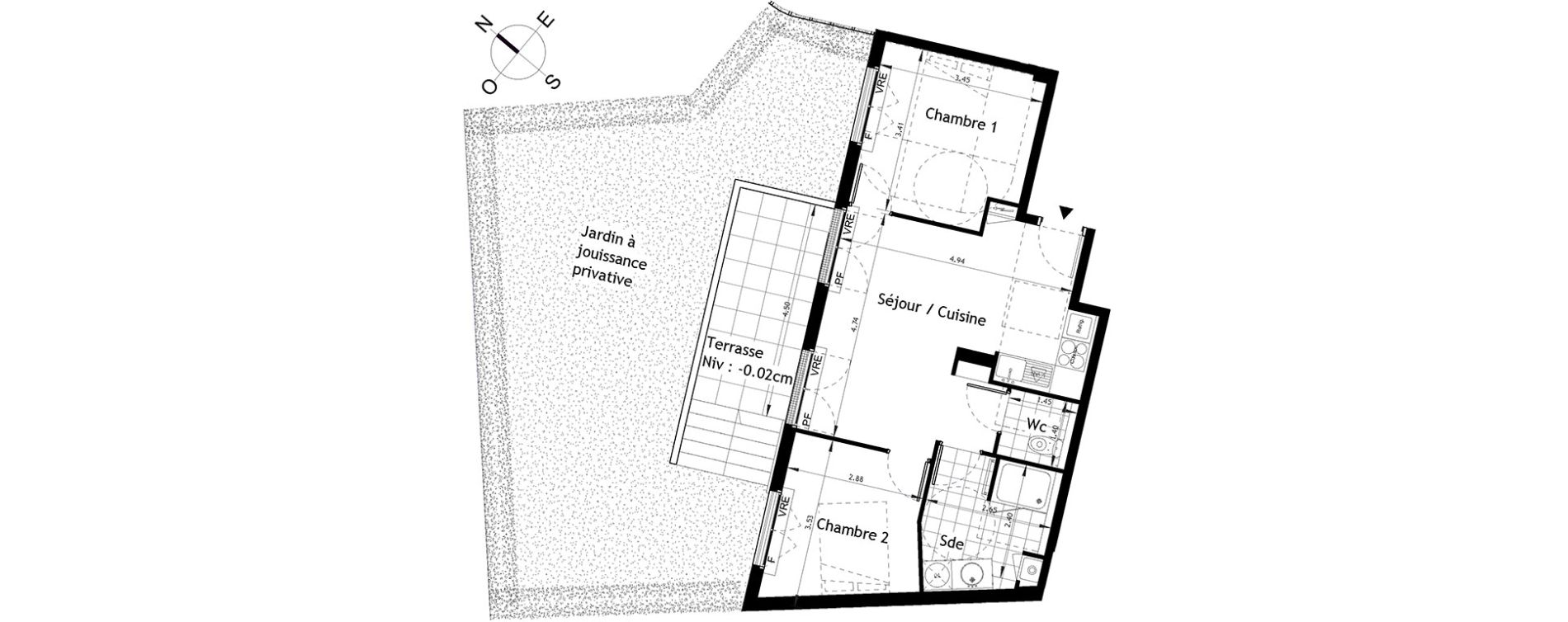 Appartement T3 de 52,94 m2 &agrave; Rueil-Malmaison Plaine - gare