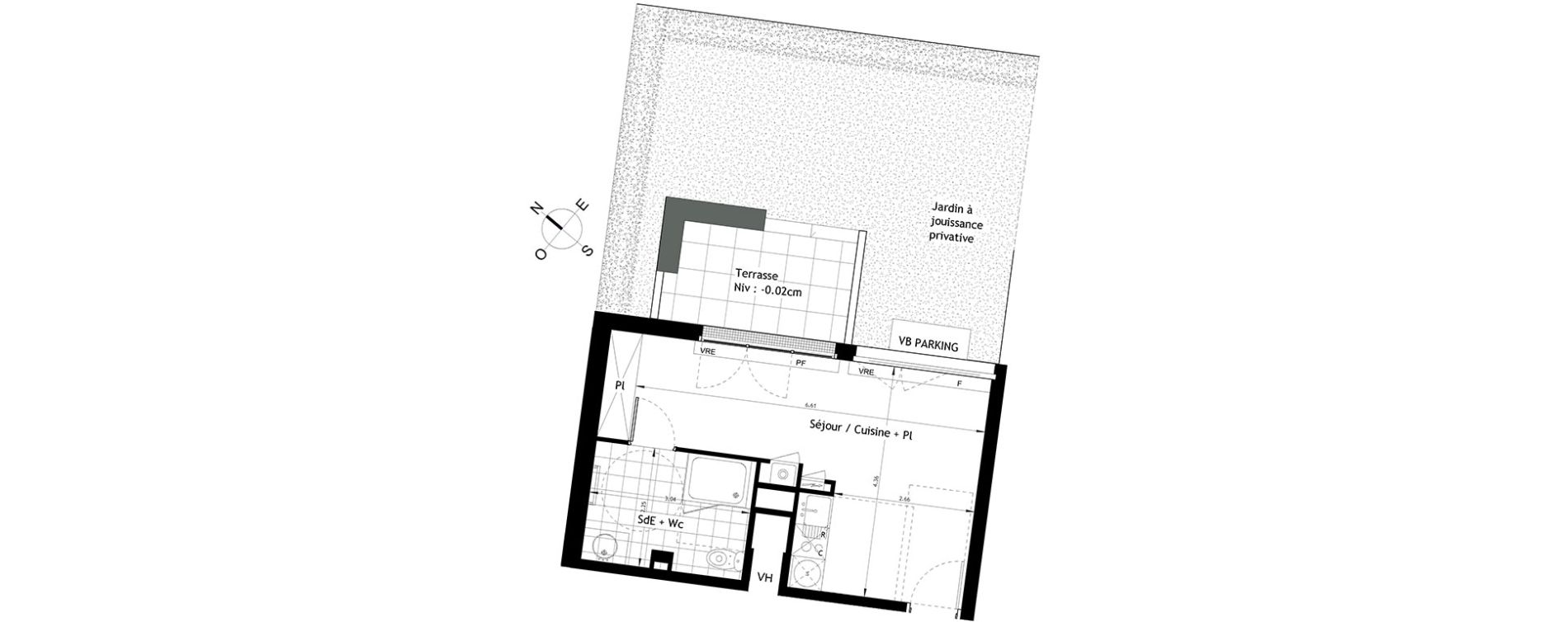 Appartement T1 de 29,22 m2 &agrave; Rueil-Malmaison Plaine - gare