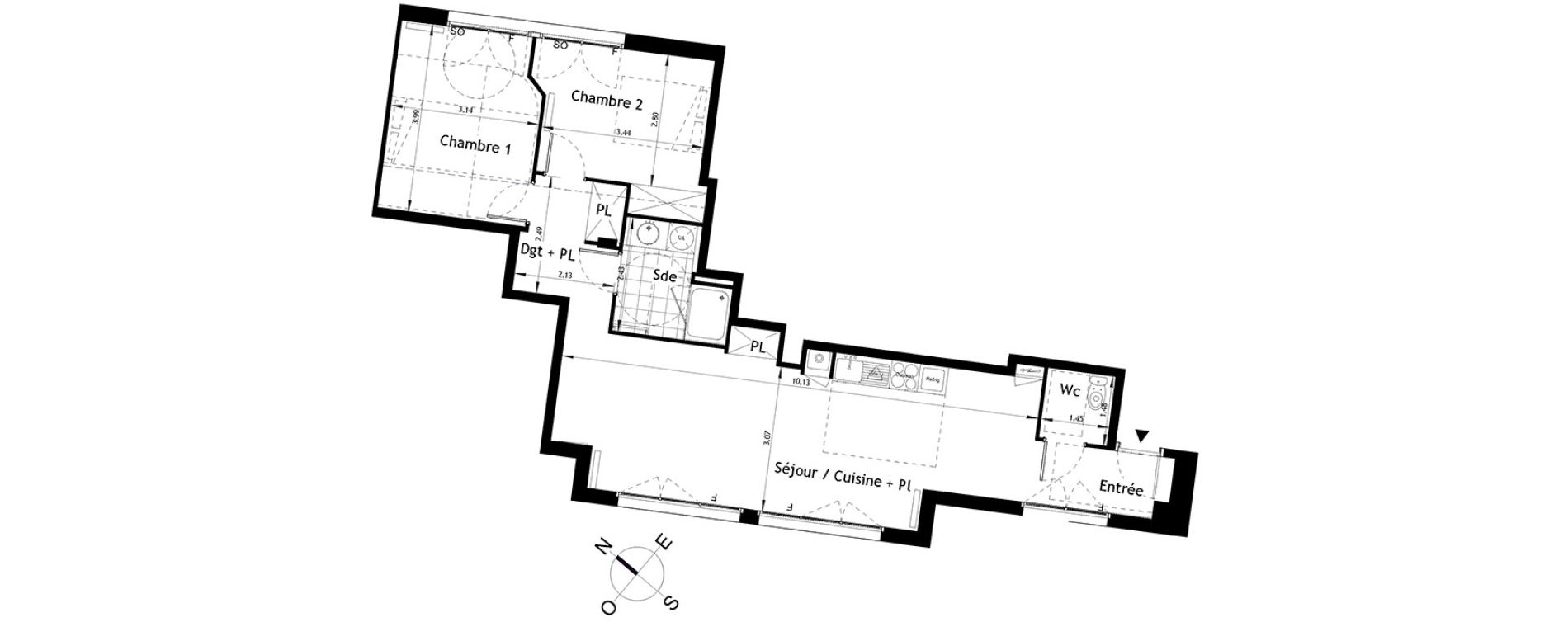 Appartement T3 de 70,95 m2 &agrave; Rueil-Malmaison Plaine - gare