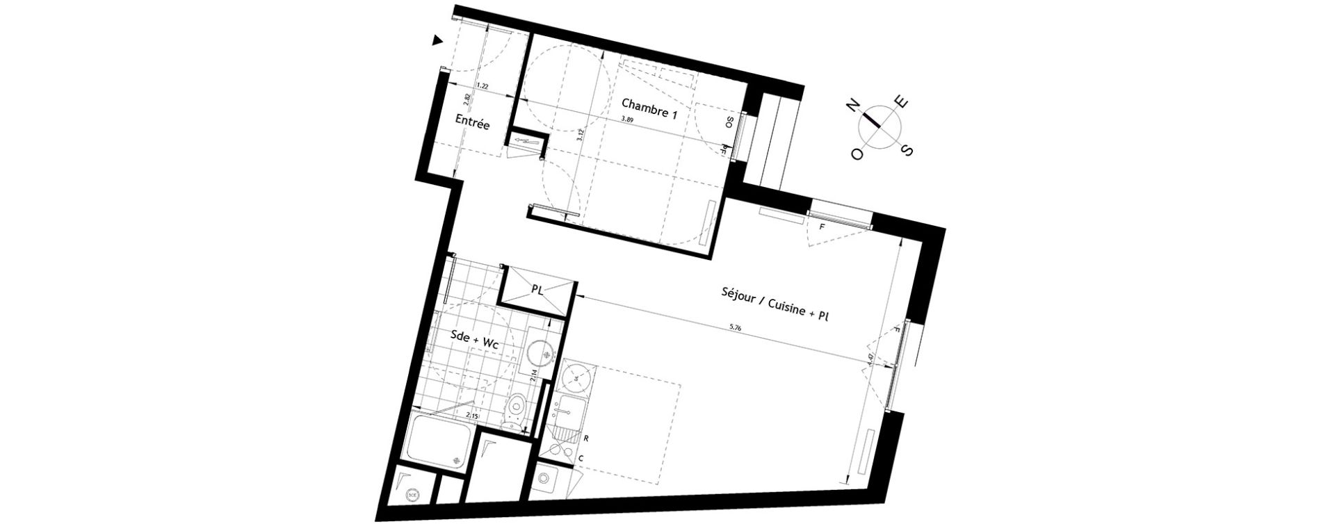Appartement T2 de 52,74 m2 &agrave; Rueil-Malmaison Plaine - gare