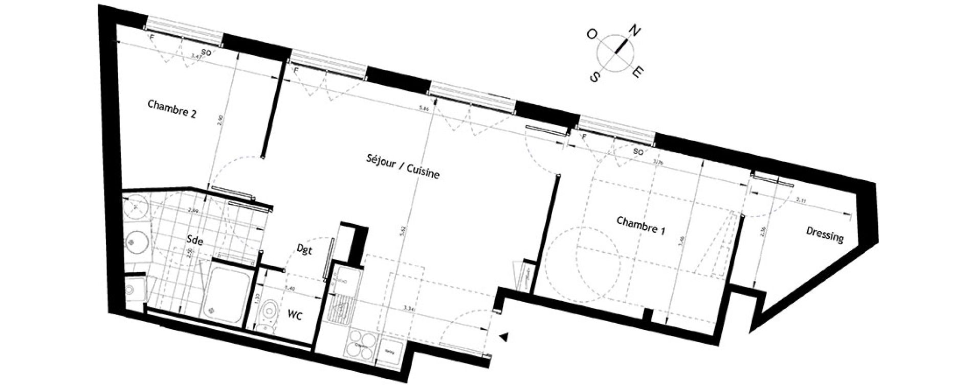 Appartement T3 de 62,13 m2 &agrave; Rueil-Malmaison Plaine - gare