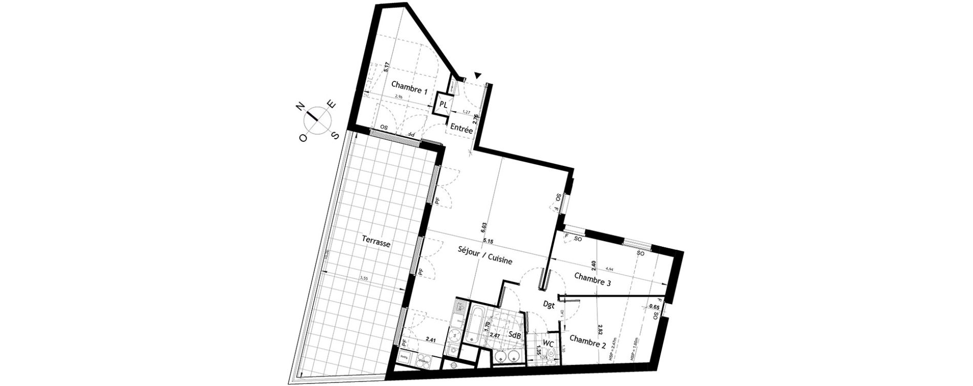 Appartement T4 de 83,21 m2 &agrave; Rueil-Malmaison Plaine - gare