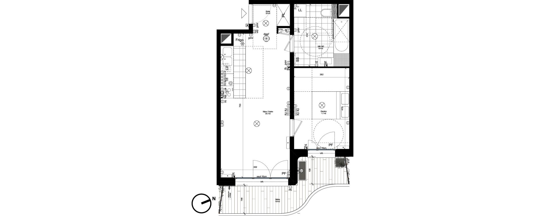 Appartement T2 de 48,20 m2 &agrave; Rueil-Malmaison L'arsenal