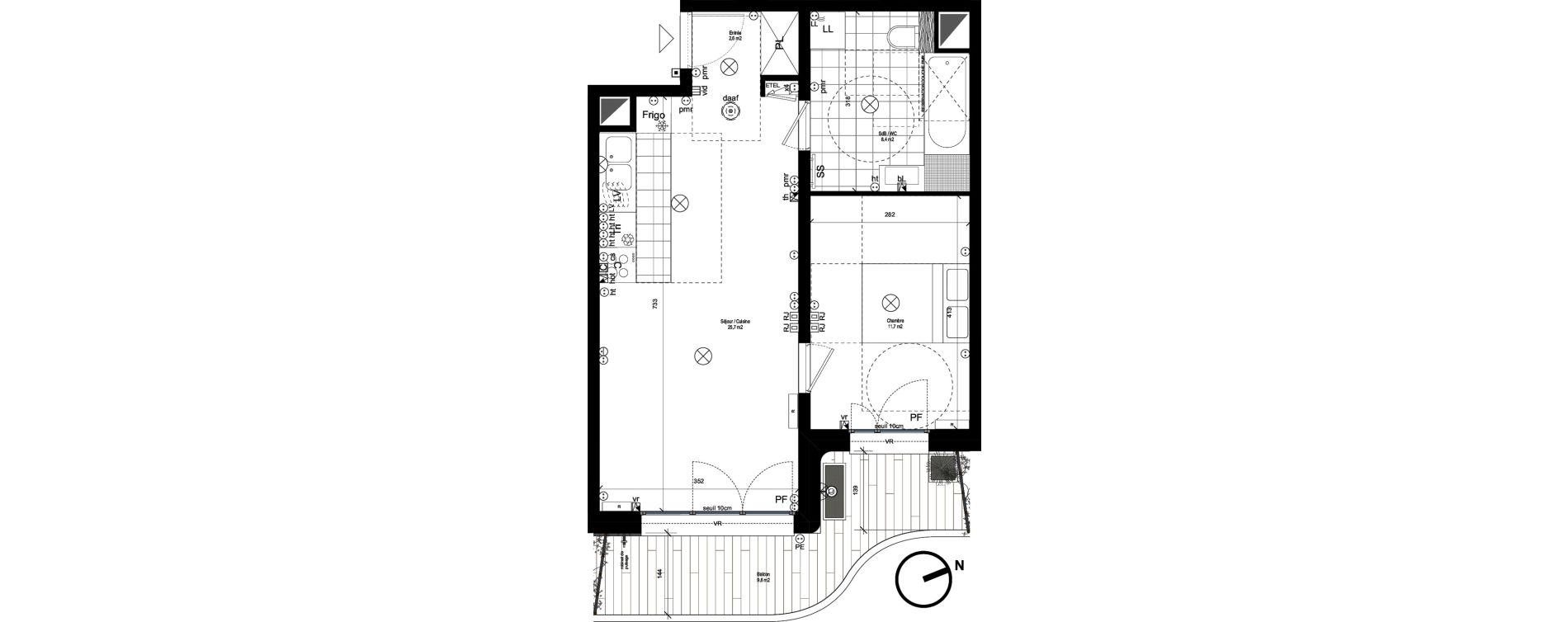 Appartement T2 de 48,20 m2 &agrave; Rueil-Malmaison L'arsenal