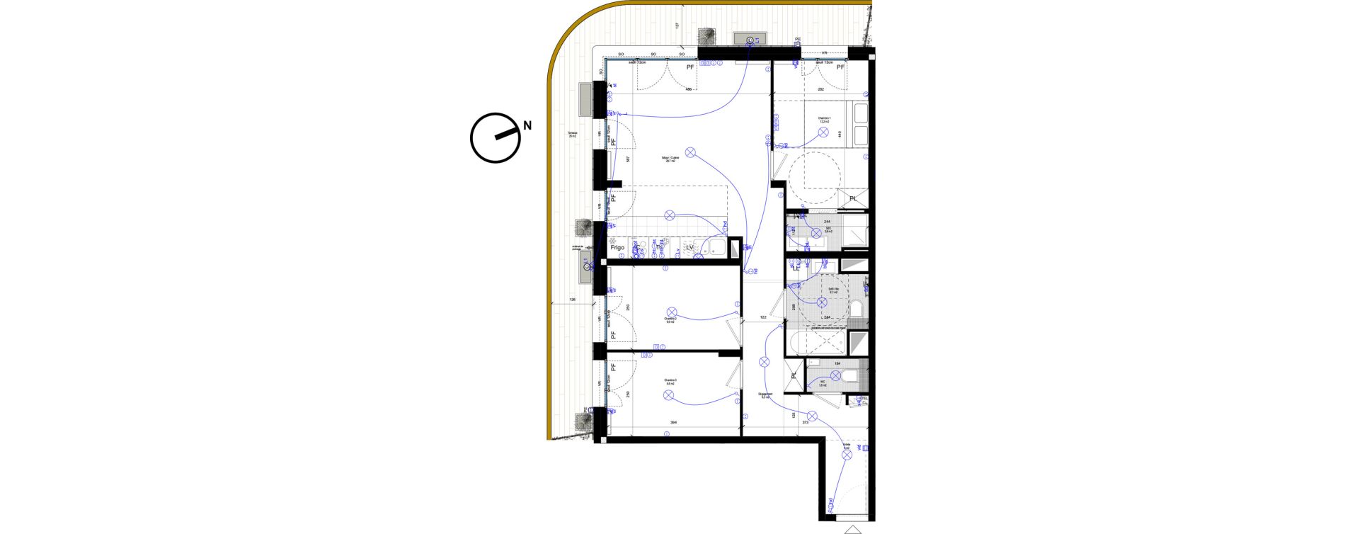 Appartement T4 de 84,30 m2 &agrave; Rueil-Malmaison L'arsenal