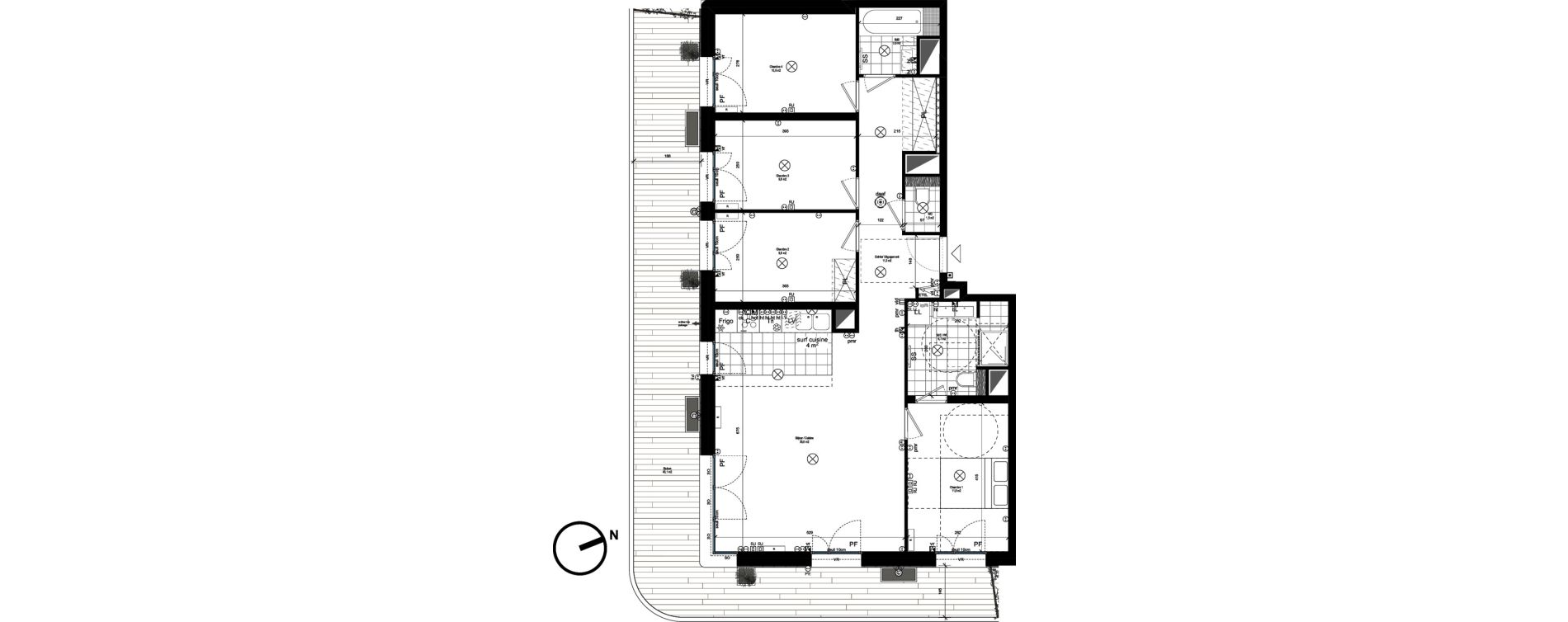 Appartement T5 de 100,70 m2 &agrave; Rueil-Malmaison L'arsenal