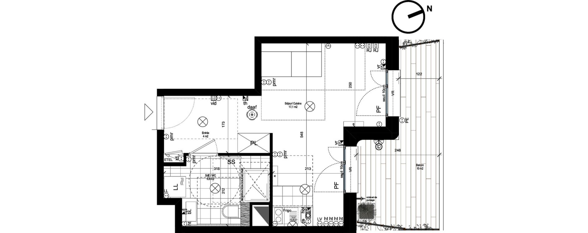 Appartement T1 de 26,70 m2 &agrave; Rueil-Malmaison L'arsenal