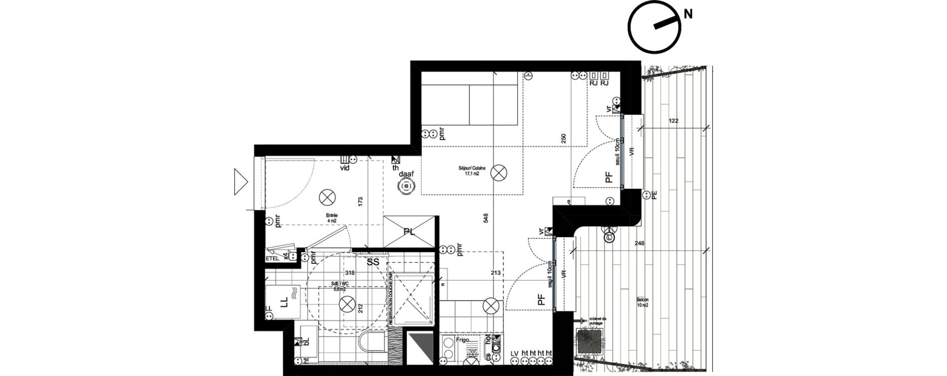Appartement T1 de 26,70 m2 &agrave; Rueil-Malmaison L'arsenal