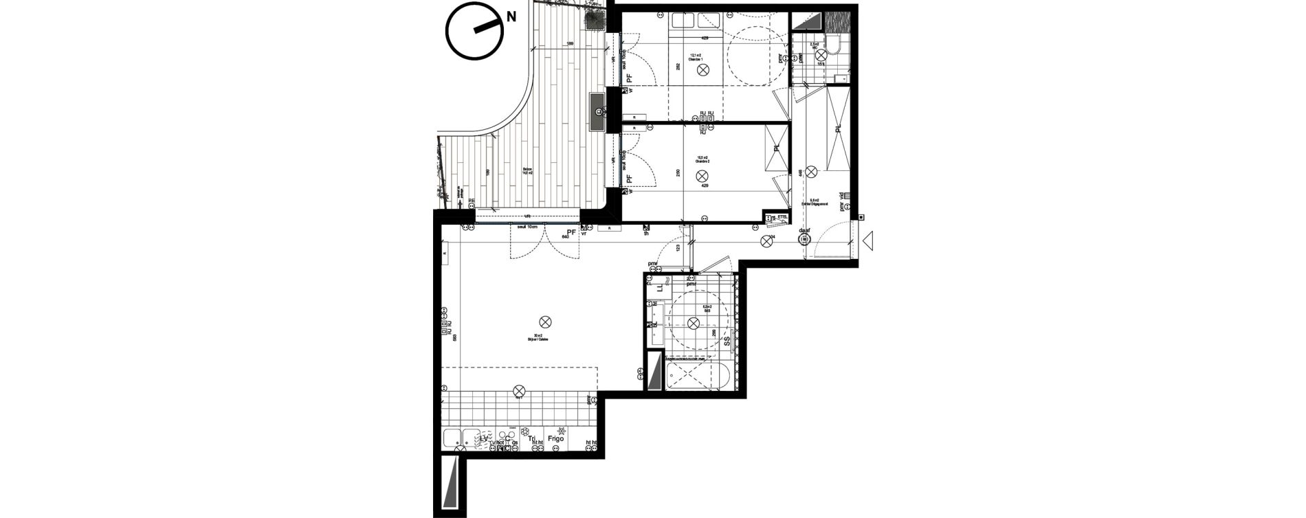 Appartement T3 de 70,70 m2 &agrave; Rueil-Malmaison L'arsenal