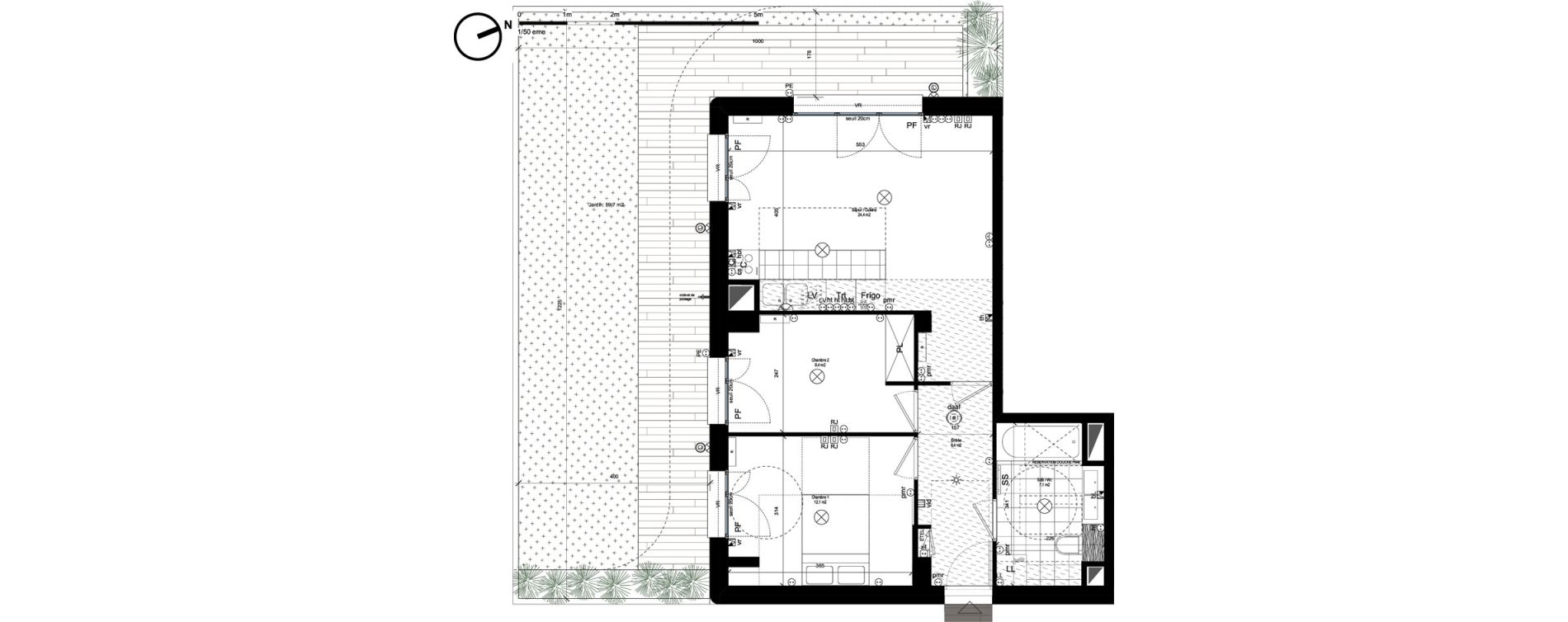 Appartement T3 de 59,30 m2 &agrave; Rueil-Malmaison L'arsenal