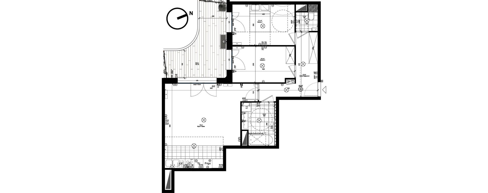 Appartement T3 de 70,90 m2 &agrave; Rueil-Malmaison L'arsenal