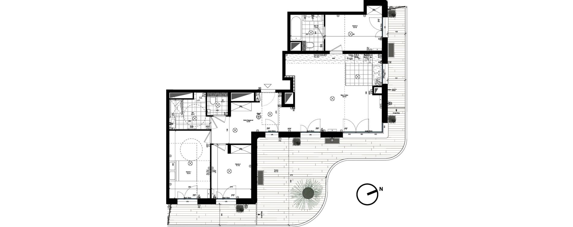 Appartement T4 de 93,50 m2 &agrave; Rueil-Malmaison L'arsenal