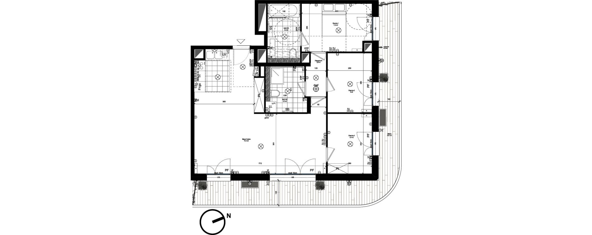 Appartement T4 de 86,60 m2 &agrave; Rueil-Malmaison L'arsenal