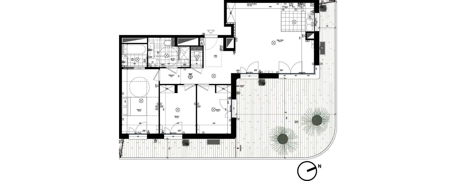 Appartement T4 de 88,80 m2 &agrave; Rueil-Malmaison L'arsenal