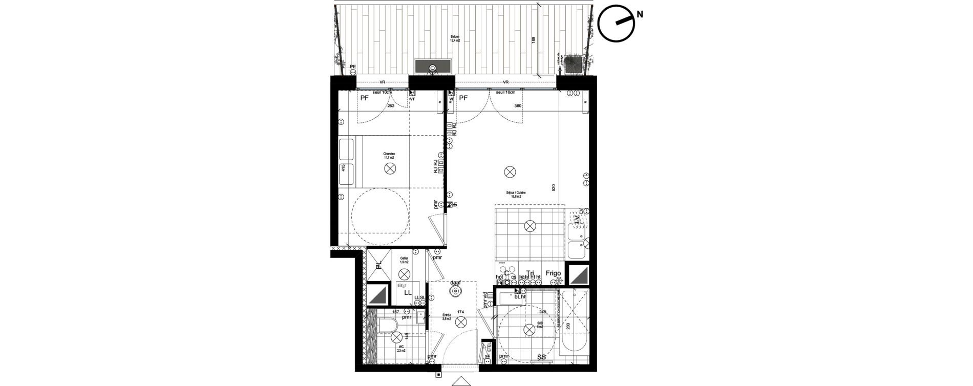 Appartement T2 de 44,30 m2 &agrave; Rueil-Malmaison L'arsenal