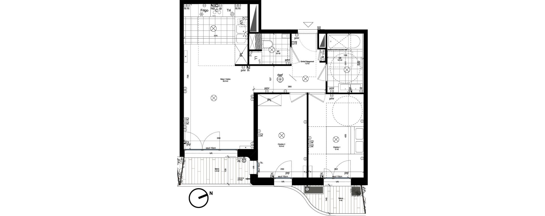 Appartement T3 de 64,30 m2 &agrave; Rueil-Malmaison L'arsenal
