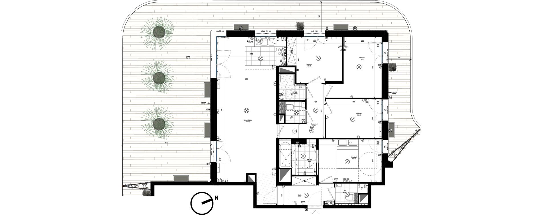Appartement T5 de 105,20 m2 &agrave; Rueil-Malmaison L'arsenal