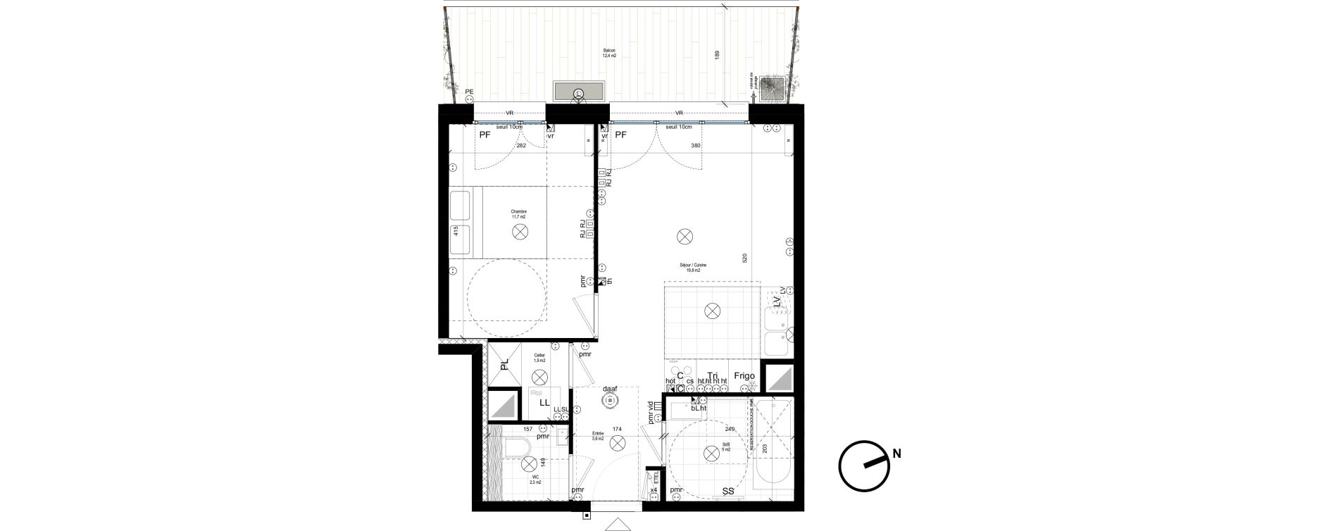 Appartement T2 de 44,30 m2 &agrave; Rueil-Malmaison L'arsenal