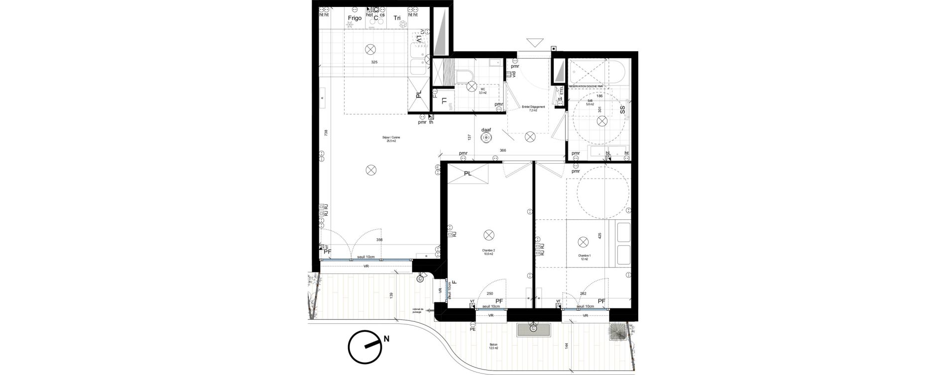 Appartement T3 de 64,30 m2 &agrave; Rueil-Malmaison L'arsenal