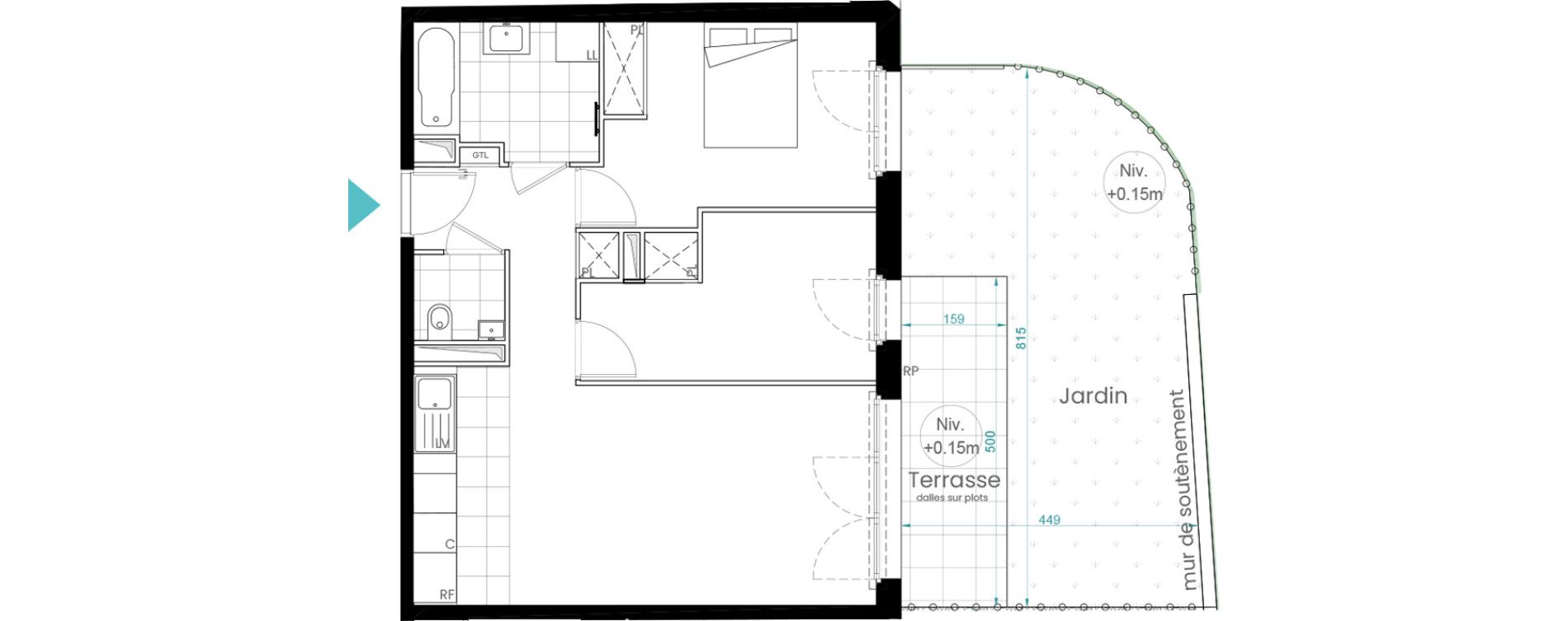 Appartement T3 de 58,77 m2 &agrave; Rueil-Malmaison Les coteaux - centre