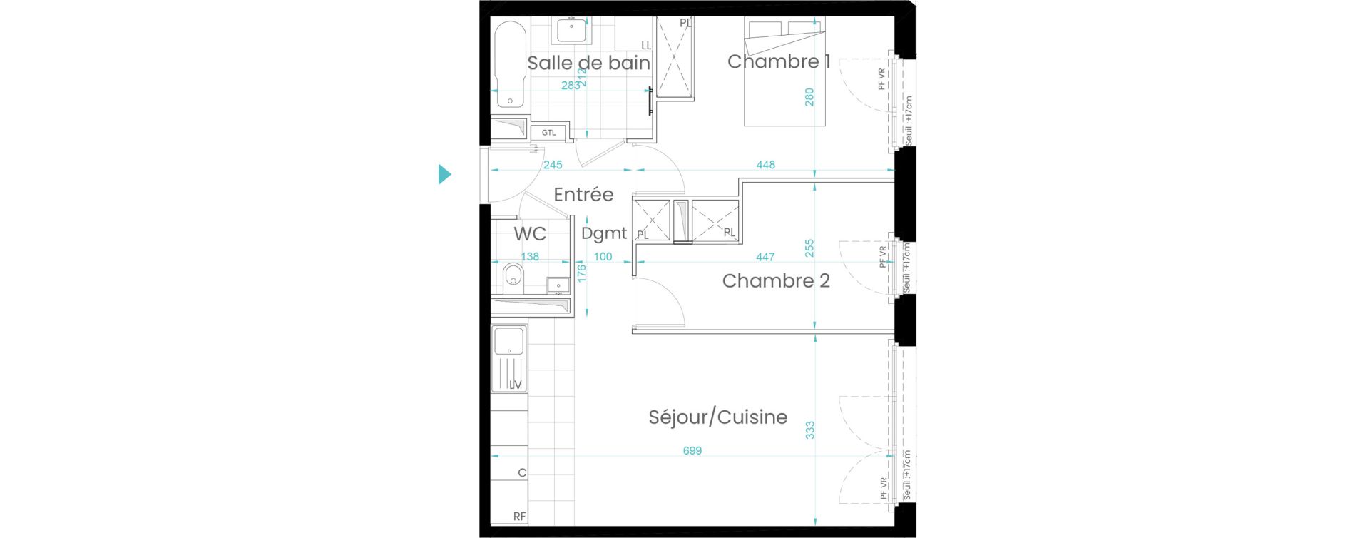 Appartement T3 de 58,77 m2 &agrave; Rueil-Malmaison Les coteaux - centre