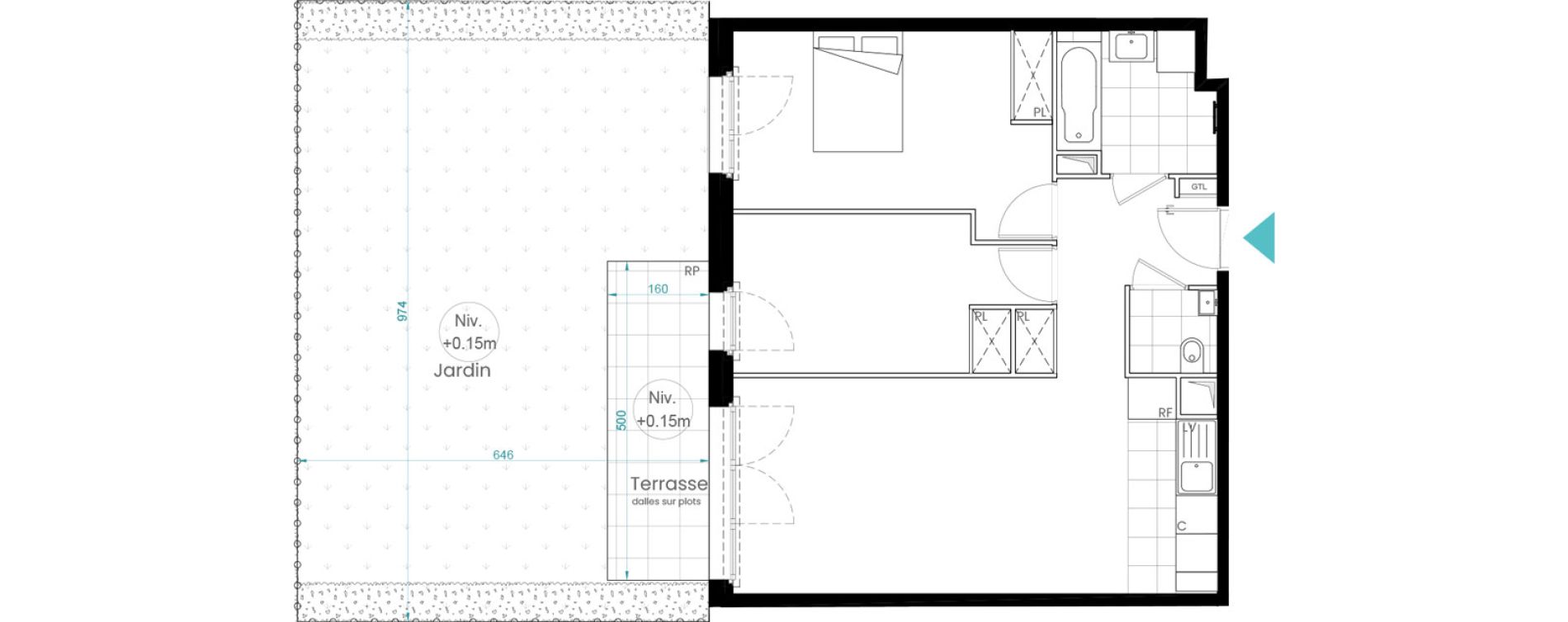 Appartement T3 de 64,26 m2 &agrave; Rueil-Malmaison Les coteaux - centre