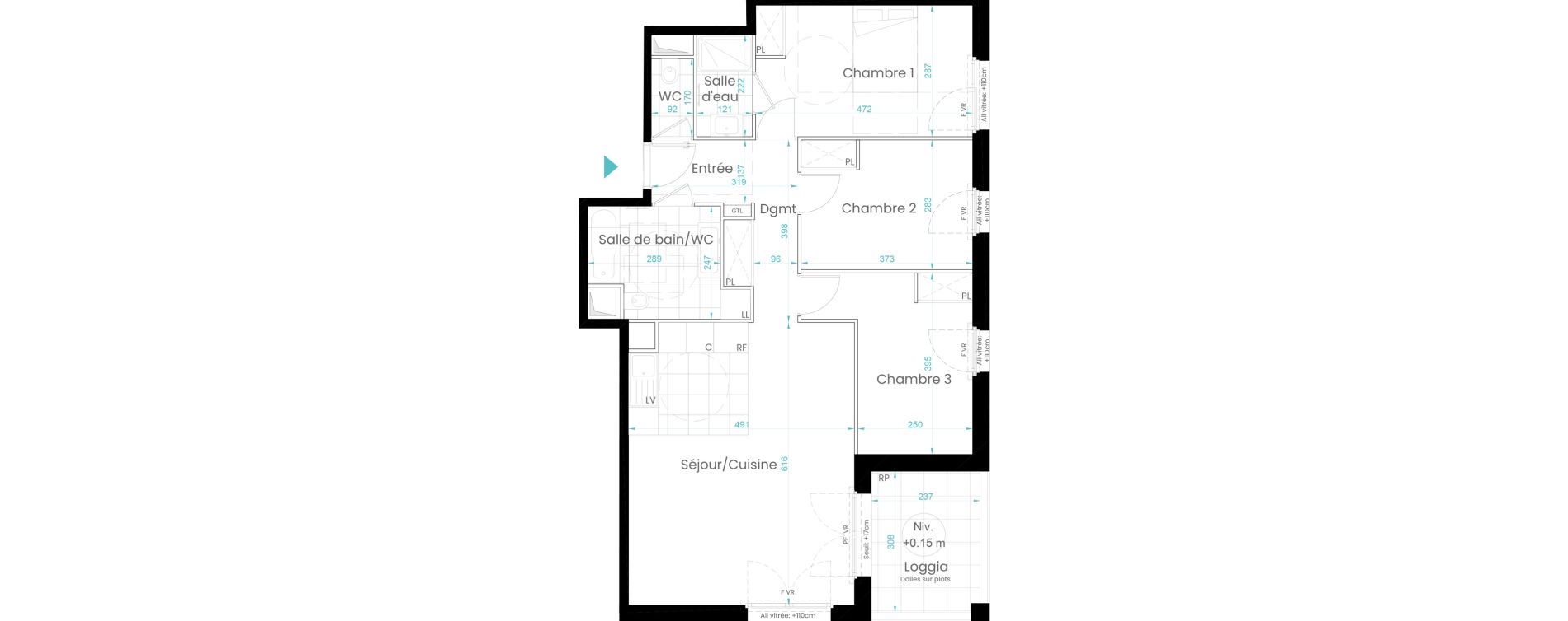 Appartement T4 de 83,86 m2 &agrave; Rueil-Malmaison Les coteaux - centre