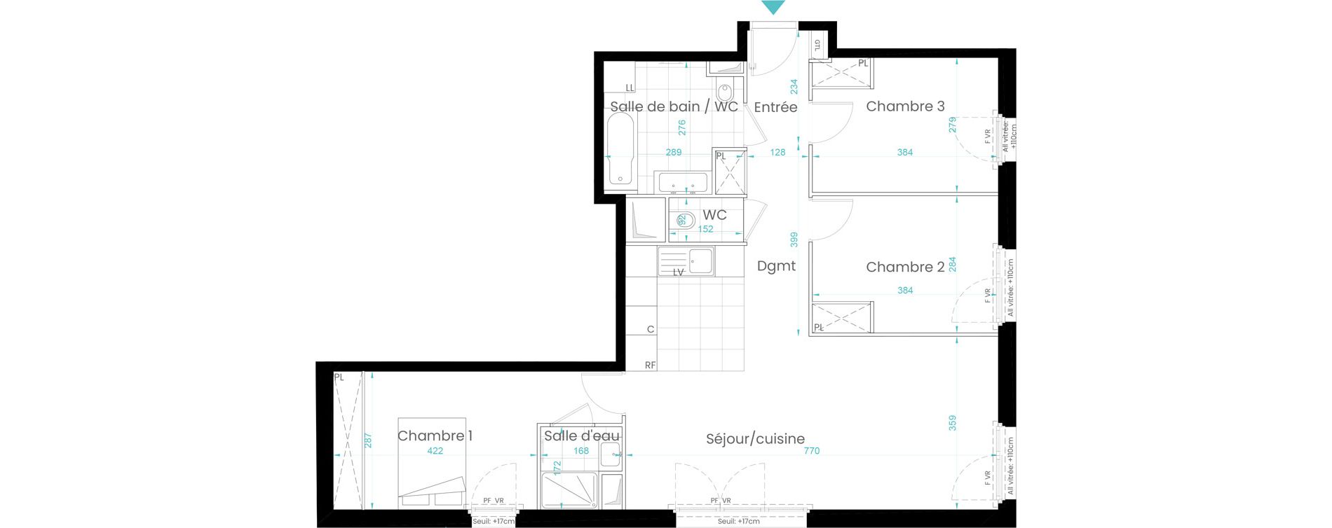 Appartement T4 de 87,55 m2 &agrave; Rueil-Malmaison Les coteaux - centre