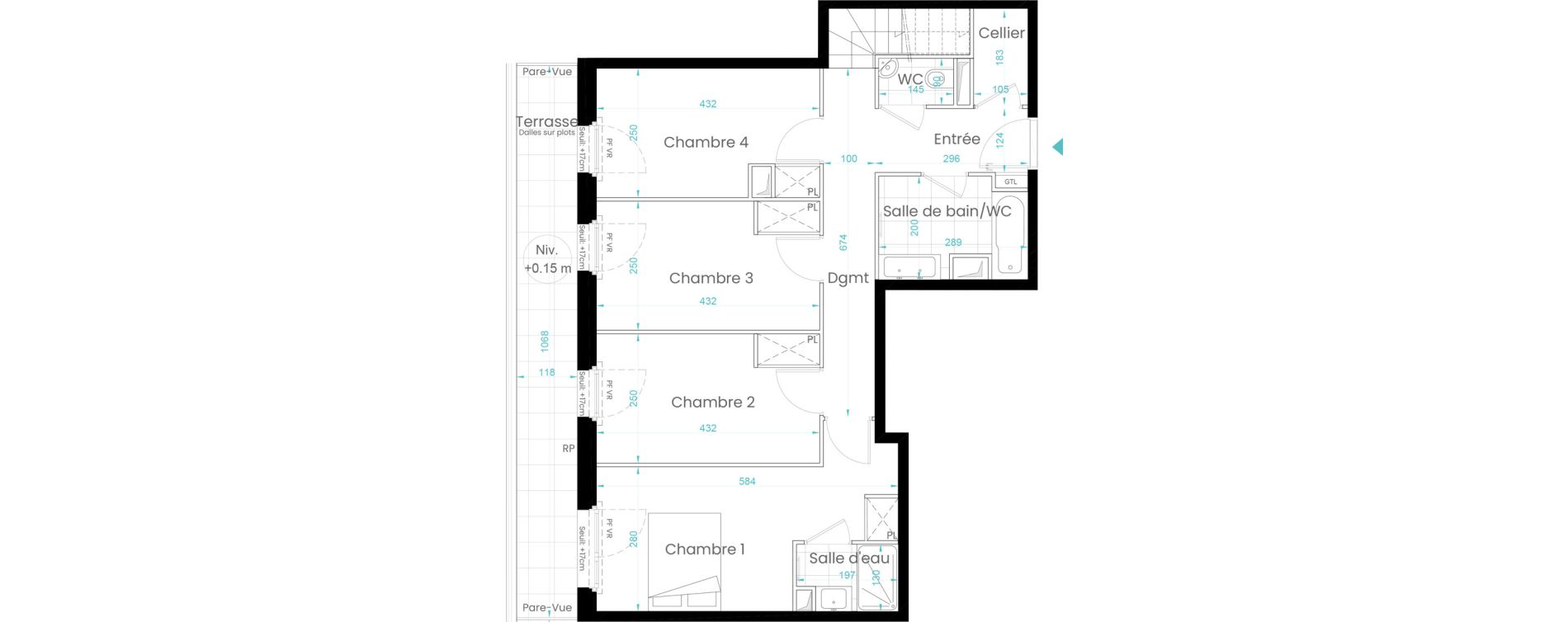 Appartement T5 de 116,53 m2 &agrave; Rueil-Malmaison Les coteaux - centre